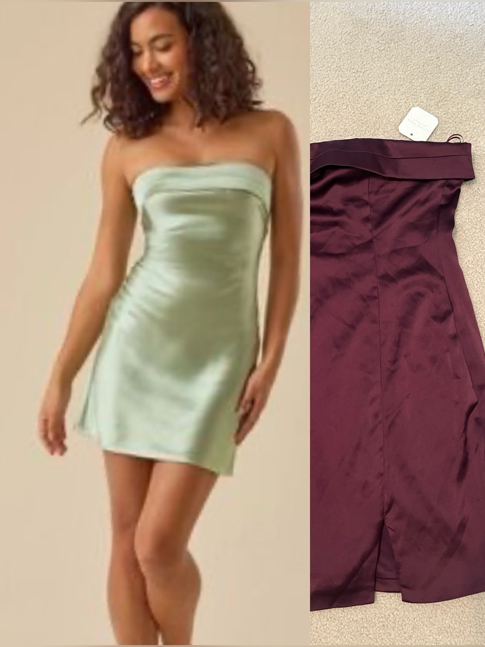NWT Alter’d State Burgundy Paityn Strapless Mini Dress